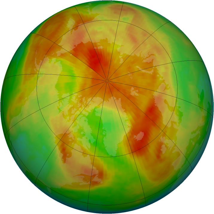 Arctic ozone map for 23 April 1994